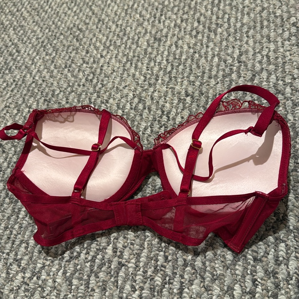 Victoria’s Secret push up bra Midnight Affair Embroidery Push-Up Red - Picture 4 of 7